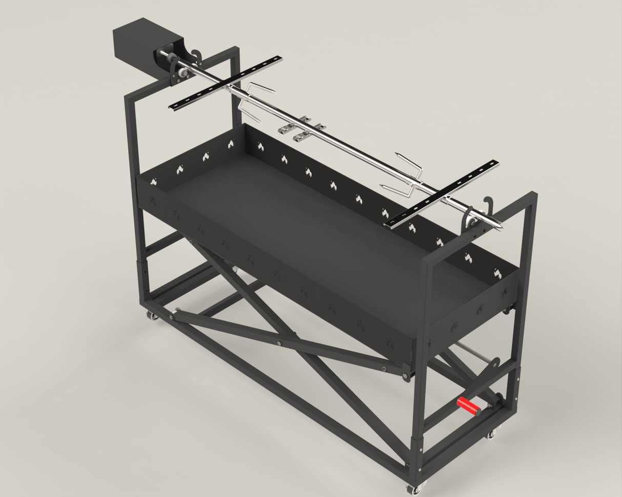 Protap Rotisor inox ,electric profesional 100 kg , porc ,purcel,vitel,berbecut,berbec ,cu focar reglabil, 160 cm x 60 cm - BUZ.RO