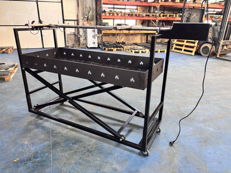 Protap Rotisor inox ,electric profesional 100 kg , porc ,purcel,vitel,berbecut,berbec ,cu focar reglabil, 160 cm x 60 cm - BUZ.RO