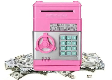 Pusculita, jucarie interactiva tip seif pentru copii albastru - BUZ.RO