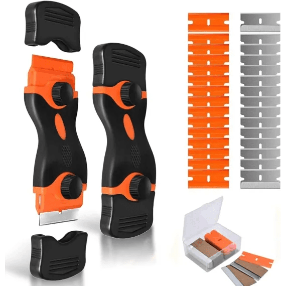 Racleta Plita, Cuptor și Sticla – Oțel Inoxidabil + Plastic, cu Lame de Schimb - BUZ.RO