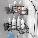 Raft de dus, tip etajera colt, organizator baie, etajera baie, coltar, din otel inoxidabil, set 2 buc