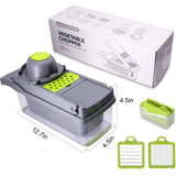 Razatoare multifunctionala, legume, fructe, 9 piese, lame inox, maner protectie - BUZ.RO