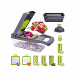 Razatoare multifunctionala, legume, fructe, 9 piese, lame inox, maner protectie - BUZ.RO