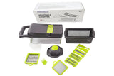 Razatoare multifunctionala, legume, fructe, 9 piese, lame inox, maner protectie - BUZ.RO