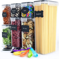 Recipiente depozitare alimente, sigure pentru masina de spalat vase, cuptorul cu microunde si congelator, plastic fara BPA, set 7