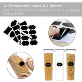 Recipiente depozitare alimente, sigure pentru masina de spalat vase, cuptorul cu microunde si congelator, plastic fara BPA, set 7 - BUZ.RO