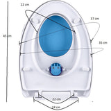 Reductor WC copii portabil, suprafata de siguranta antialunecare, antiderapant, albastru, forma lacrima, 45L x 37l cm - BUZ.RO