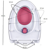 Reductor WC copii portabil, suprafata de siguranta antialunecare, antiderapant, albastru, forma lacrima, 45L x 37l cm - BUZ.RO