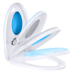 Reductor WC copii portabil, suprafata de siguranta antialunecare, antiderapant, roz, forma ovala, 45Lx38l cm