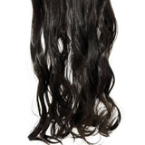 Extensii par ondulat, sintetic, cu clips, Castaniu Inchis, 60 cm