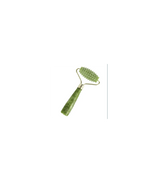 Rola masaj facial antirid, anticearcane, lifting, jad natural, aparat electric, gua sha, verde, 145 mm