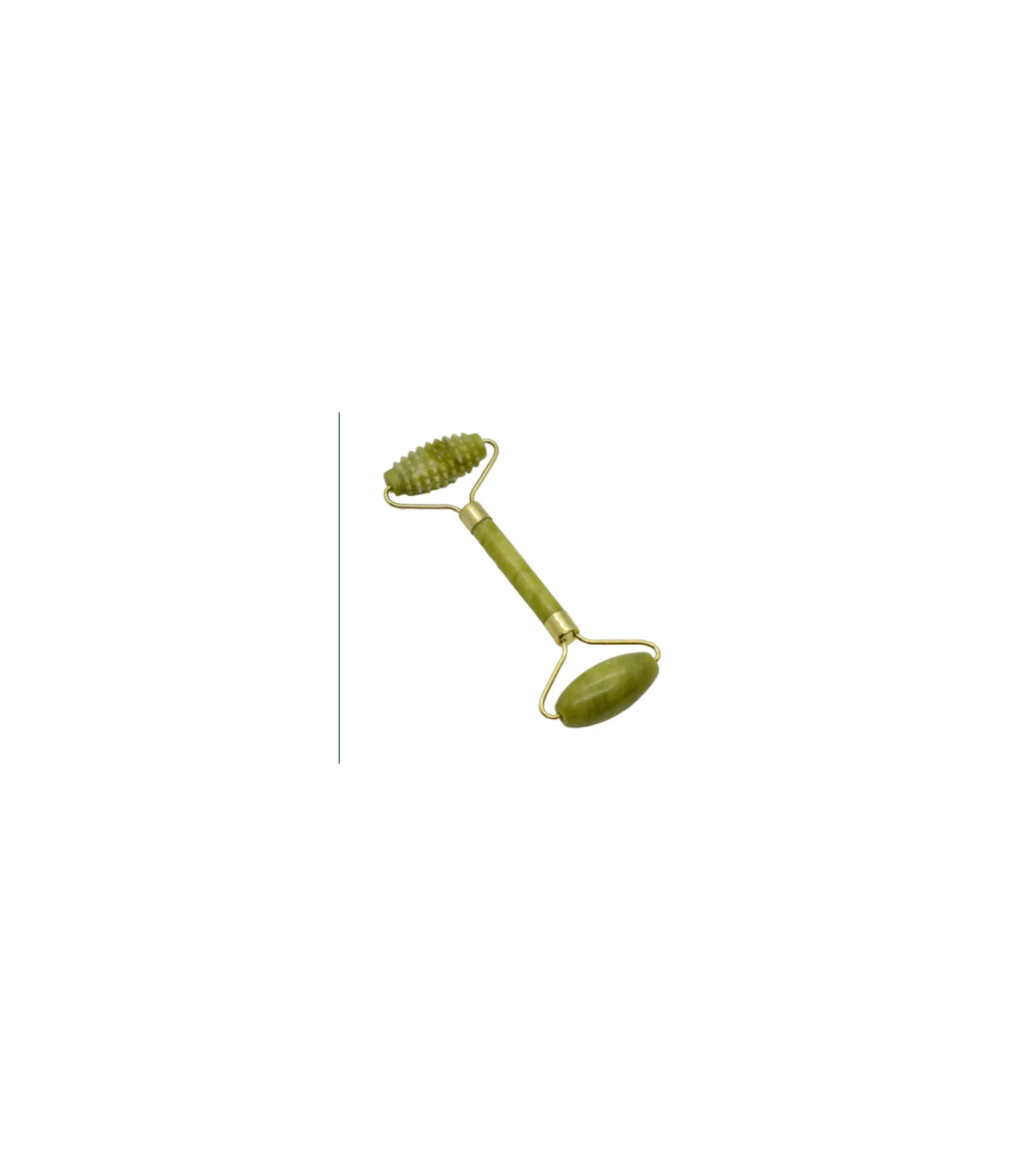 Rola masaj facial antirid, anticearcane, lifting, jad natural, aparat electric, gua sha, verde, 145 mm