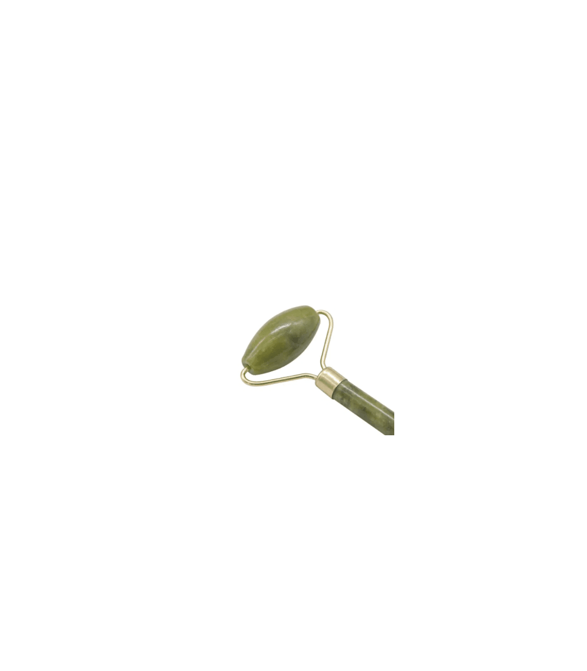 Rola masaj facial antirid, anticearcane, lifting, jad natural, aparat electric, gua sha, verde, 145 mm - BUZ.RO