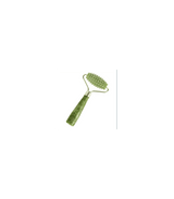 Rola masaj facial antirid, anticearcane, lifting, jad natural, aparat electric, gua sha, verde, 145 mm - BUZ.RO
