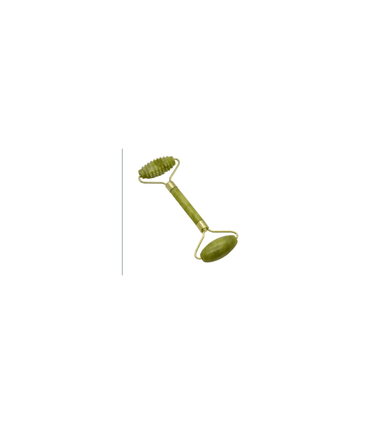 Rola masaj facial antirid, anticearcane, lifting, jad natural, aparat electric, gua sha, verde, 145 mm - BUZ.RO