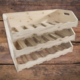Suport sticle vin, raft vin, din lemn, rezistent, stivuibil pt casa sau beci