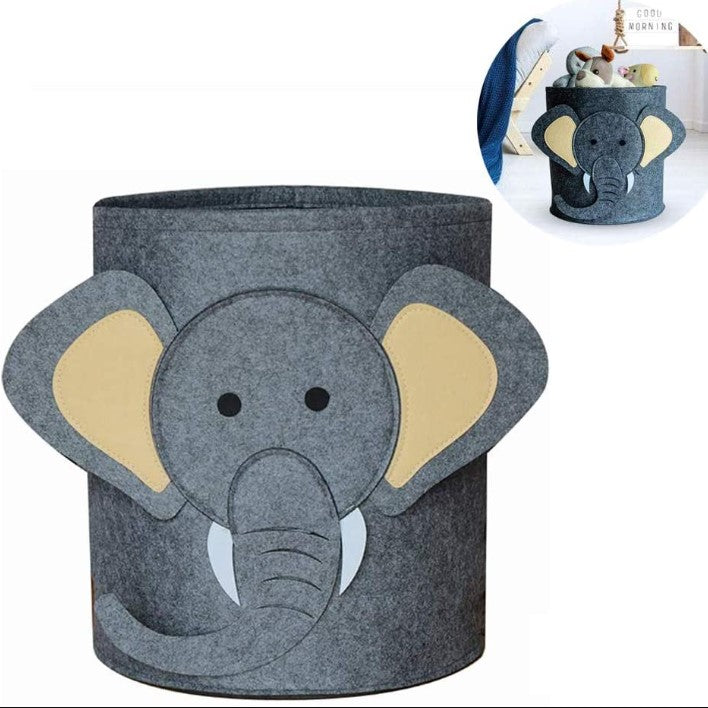 Sac 2in1, pentru depozitare si transport jucarii, diametru 150 cm, model  elefant