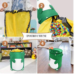 Sac 2in1, pentru depozitare si transport jucarii, diametru 150 cm, model dinozaur - BUZ.RO