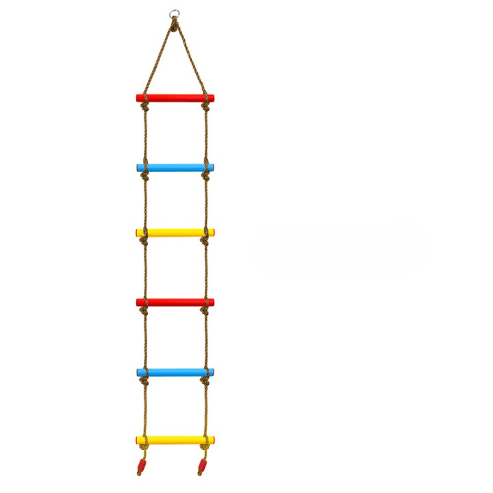Scara de catarat pentru copii cu 6 trepte colorate cu centura si carlige incluse, max 80kg - BUZ.RO