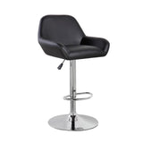 Scaun bar / bucatarie / salon cu inaltime ajustabila, husa piele ecologica , suport picioare - BUZ.RO