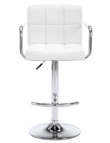 Scaun bar | salon | rotativ cu inaltime reglabila | manere cu husa | piele ecologica - BUZ.RO