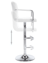 Scaun bar | salon | rotativ cu inaltime reglabila | manere cu husa | piele ecologica - BUZ.RO