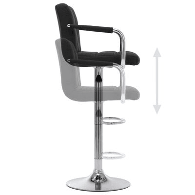 Scaun bar, scaun salon, inaltime reglabila, dimensiuni 116x43cm, negru - BUZ.RO
