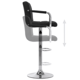 Scaun bar, scaun salon, inaltime reglabila, dimensiuni 116x43cm, negru - BUZ.RO