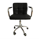 Scaun birou, cu roti, inaltime reglabila intre 43-53 cm, 103x42cm, negru