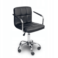 Scaun birou ergonomic cu roți, reglabil pe înălțime 43–53 cm, negru, 103x42 cm