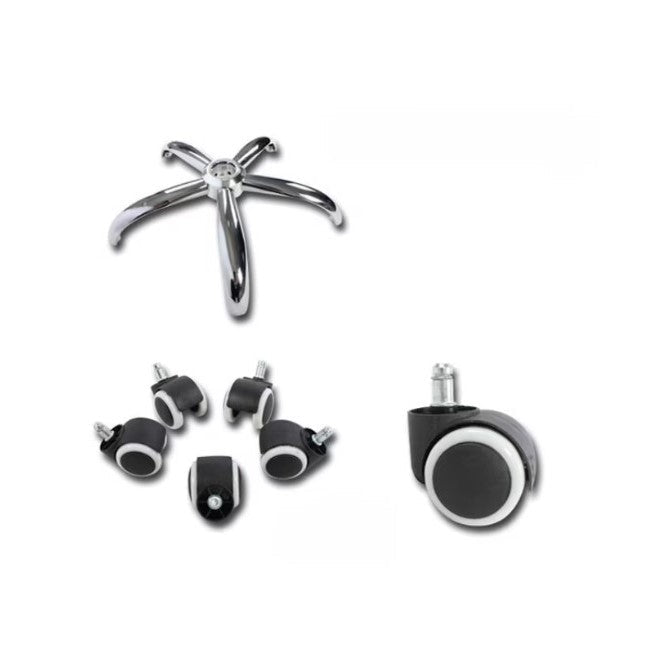 Scaun birou ergonomic cu roți, reglabil pe înălțime 43–53 cm, negru, 103x42 cm - BUZ.RO