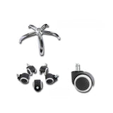 Scaun birou ergonomic cu roți, reglabil pe înălțime 43–53 cm, negru, 103x42 cm - BUZ.RO