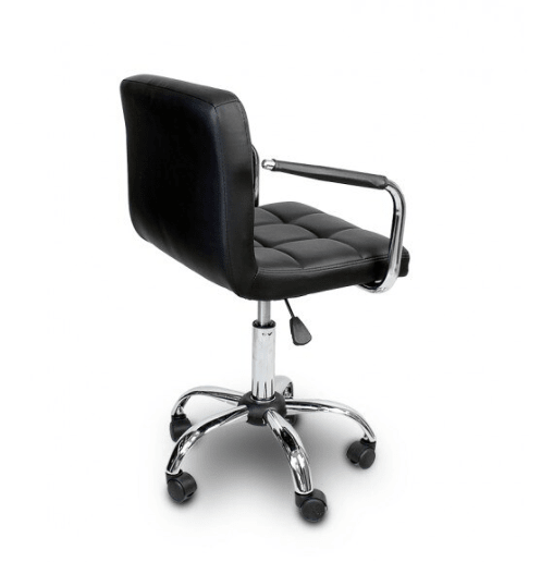 Scaun birou ergonomic cu roți, reglabil pe înălțime 43–53 cm, negru, 103x42 cm - BUZ.RO