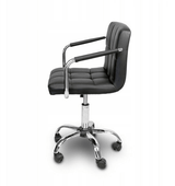 Scaun birou ergonomic cu roți, reglabil pe înălțime 43–53 cm, negru, 103x42 cm - BUZ.RO