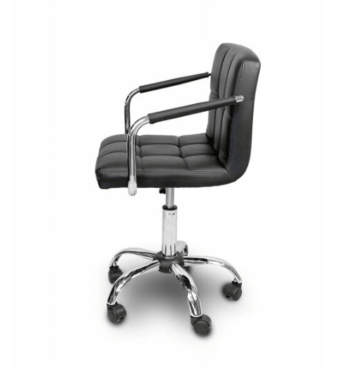 Scaun birou ergonomic cu roți, reglabil pe înălțime 43–53 cm, negru, 103x42 cm - BUZ.RO