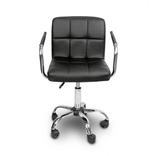 Scaun birou ergonomic cu roți, reglabil pe înălțime 43–53 cm, negru, 103x42 cm - BUZ.RO