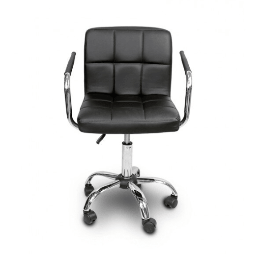 Scaun birou ergonomic cu roți, reglabil pe înălțime 43–53 cm, negru, 103x42 cm - BUZ.RO