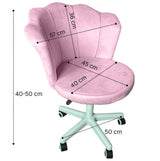 Scaun birou, modern, catifea, ergonomic, rotativ, inaltime reglabila intre 40 - 50 cm - BUZ.RO