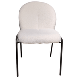 Scaun bucatarie, scaun bar, scaun dining, scaun tapitat, 52x62x87 cm, alb - BUZ.RO