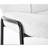 Scaun bucatarie, scaun bar, scaun dining, scaun tapitat, 52x62x87 cm, alb - BUZ.RO