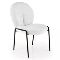 Scaun bucatarie, scaun bar, scaun dining, scaun tapitat, 52x62x87 cm, alb