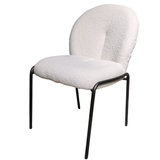 Scaun bucatarie, scaun bar, scaun dining, scaun tapitat, 52x62x87 cm, alb - BUZ.RO