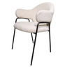 Scaun bucatarie, scaun bar, scaun dining, scaun tapitat, cadru metalic, perna burete, elegant, ergonomic 55 X 78 cm, alb - BUZ.RO