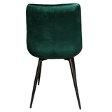 Scaun bucatarie, scaun bar, scaun dining, scaun tapitat, cadru metalic, perna burete, elegant, ergonomic, verde - BUZ.RO