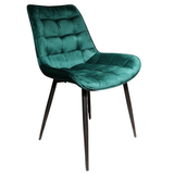 Scaun bucatarie, scaun bar, scaun dining, scaun tapitat, cadru metalic, perna burete, elegant, ergonomic, verde - BUZ.RO