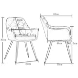 Scaun bucatarie/dinning/sufragerie, modern, din catifea premium, elegant, ergonomic, 83X 57X 58 CM, buz - BUZ.RO