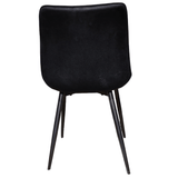 Scaun catifea, scaun bucatarie, scaun bar, scaun dining, scaun tapitat, cadru metalic, perna burete, elegant, ergonomic 85.5x 46 cm - BUZ.RO