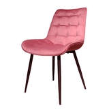 Scaun catifea, scaun bucatarie, scaun bar, scaun dining, scaun tapitat, cadru metalic, perna burete, elegant, ergonomic 85.5x 46 cm - BUZ.RO