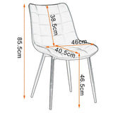 Scaun catifea, scaun bucatarie, scaun bar, scaun dining, scaun tapitat, cadru metalic, perna burete, elegant, ergonomic 85.5x 46 cm - BUZ.RO