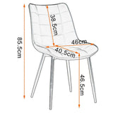 Scaun catifea, scaun bucatarie, scaun bar, scaun dining, scaun tapitat, cadru metalic, perna burete, elegant, ergonomic 85.5x 46 cm - BUZ.RO